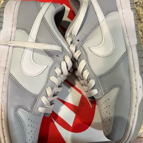 Nike Dunks Low size 7Y White & Grey - Picture 1 of 3
